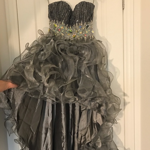 Short Front Long Back Party/Poem Dress - Picture 2 of 16